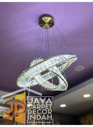 Lampu Crystal Ring 2 Tingkat